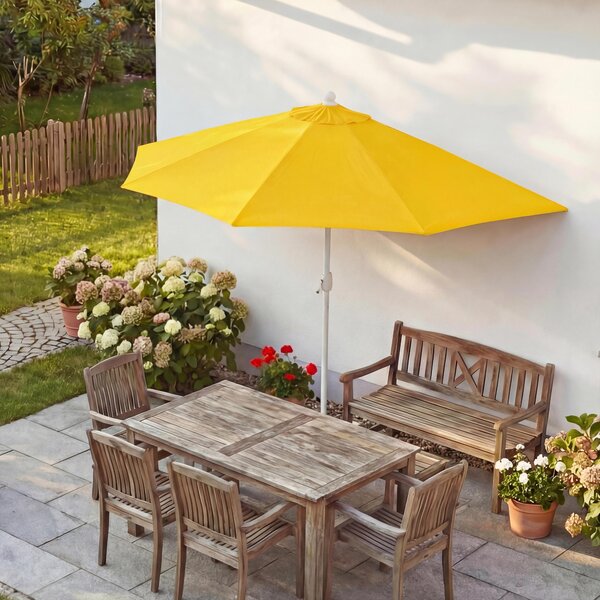 Parla parasol półokrągły, parasol balkonowy, UV 50+ poliester/aluminium 3kg ~ 270cm żółty bez stojaka