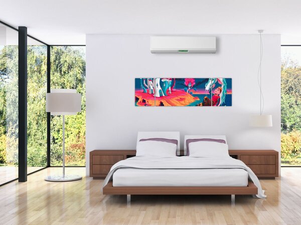 Obraz - Książę i smocza księżniczka (170x50 cm)