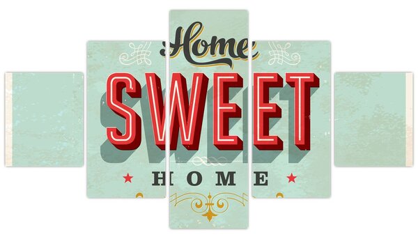 Obraz - Home sweet home (125x70 cm)