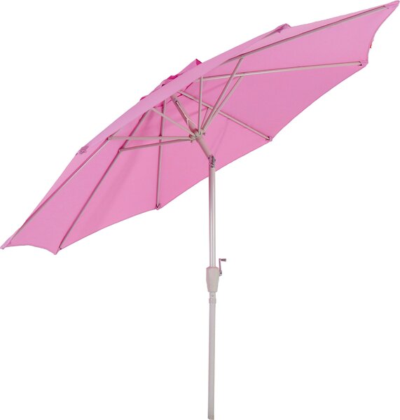 Parasol N18, parasol ogrodowy, Ø 2,7m uchylny poliester/aluminium 5kg ~ liliowy
