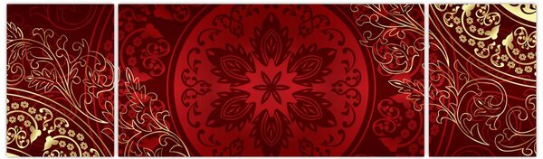 Obraz - Złote mandale (170x50 cm)