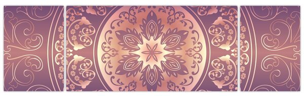 Obraz - Mandala na fioletowym gradiencie (170x50 cm)