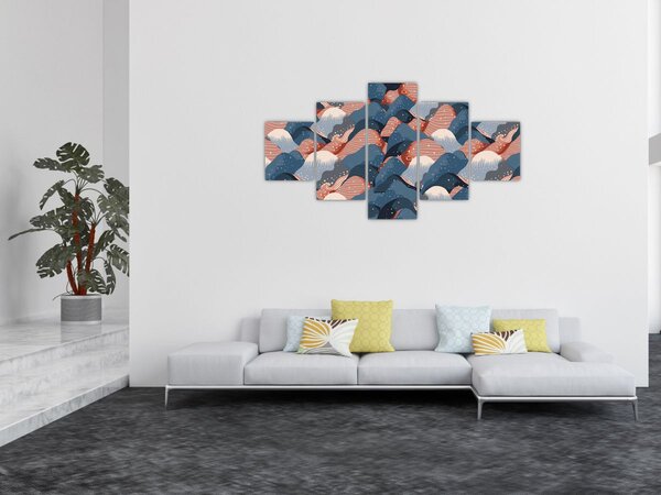 Obraz - Fale i wzgórza (125x70 cm)