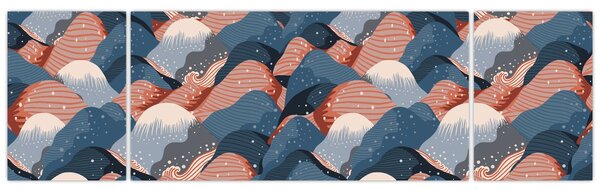 Obraz - Fale i wzgórza (170x50 cm)