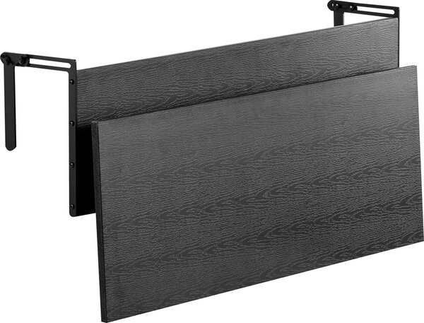 Stolik balkonowy, 800x300 mm, składany stolik balkonowy montowany do balustrady, składany stolik do użytku zewnętrznego, udźwig 22 kg, pasuje do balustrad o szerokości od 25,4 do 109,22 mm, stolik serwowy do tarasu i patio