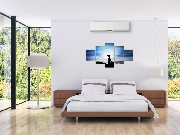 Obraz medytującej kobiety (125x70 cm)