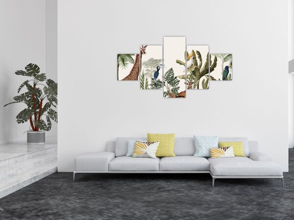 Obraz - Mieszkańcy Afryki (125x70 cm)