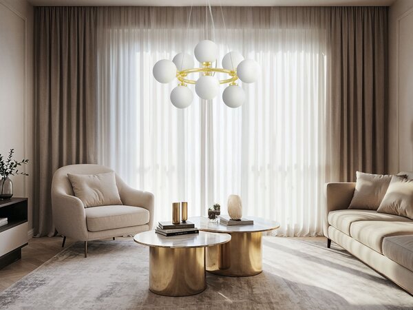 NOWOCZESNA LAMPA WISZĄCA KLASYCZNE ZŁOTO MARSIADA W9