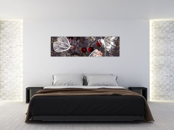 Obraz motyli (170x50 cm)