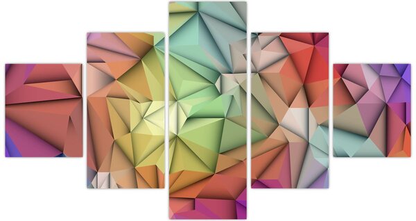 Obraz - Abstrakcja wielokątna (125x70 cm)