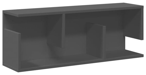 Półka ścienna, 80x20x30 cm, czarna, materiał drewnopochodny