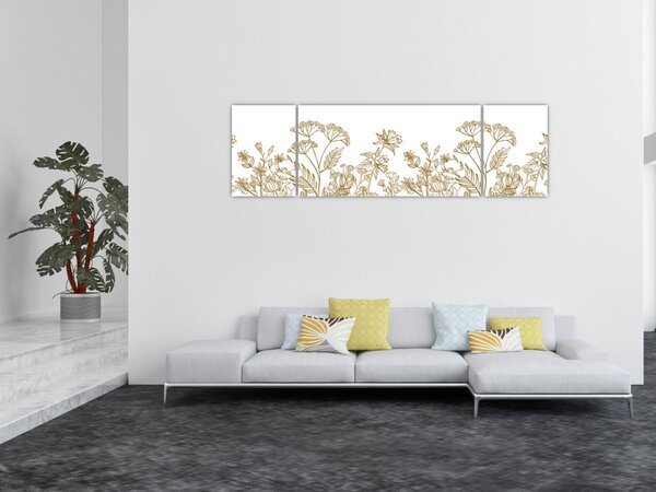 Obraz - Kwiaty polne (170x50 cm)