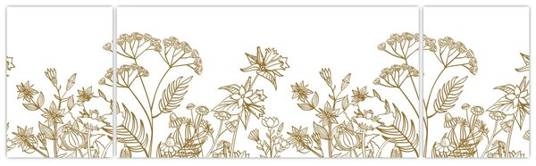 Obraz - Kwiaty polne (170x50 cm)