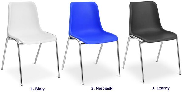Białe chromowane krzesło konferencyjne Z5-P99