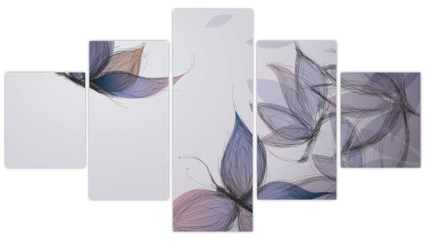 Obraz - Rysowanie motyli (125x70 cm)