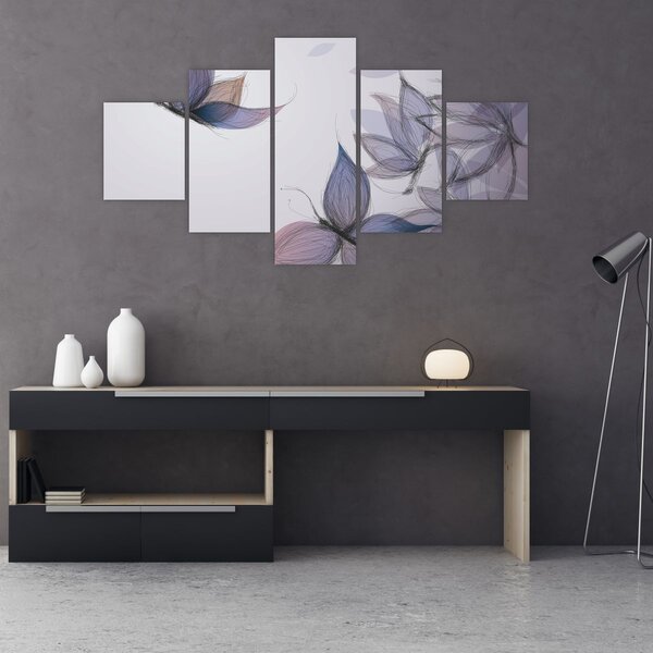Obraz - Rysowanie motyli (125x70 cm)