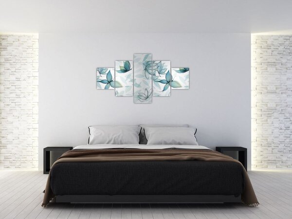 Obraz - Niebieskie motyle (125x70 cm)