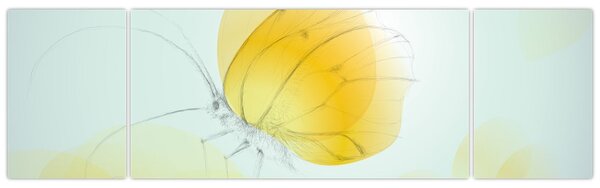 Obraz - Żółty motyl (170x50 cm)
