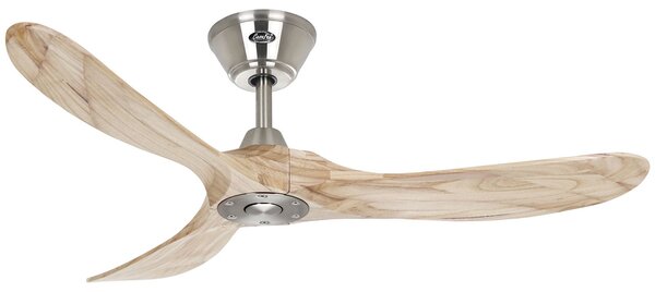 Wentylator sufitowy ECO GENUINO chrom/jasne drewno 122 cm – CasaFan CasaFan, Eco Genuino, drewniany, salon, drewno, nowoczesny