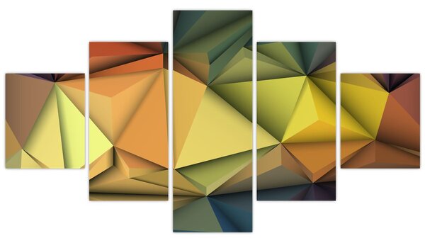 Obraz - Wielokątna abstrakcja 3D (125x70 cm)