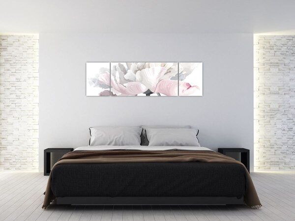 Obraz - Kwiat róży (170x50 cm)