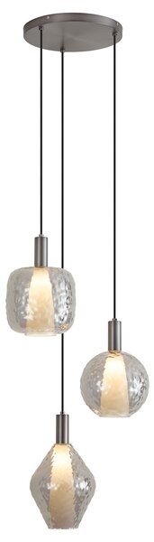 Designerska lampa wisząca grafitowa 3-punktowa - Ard