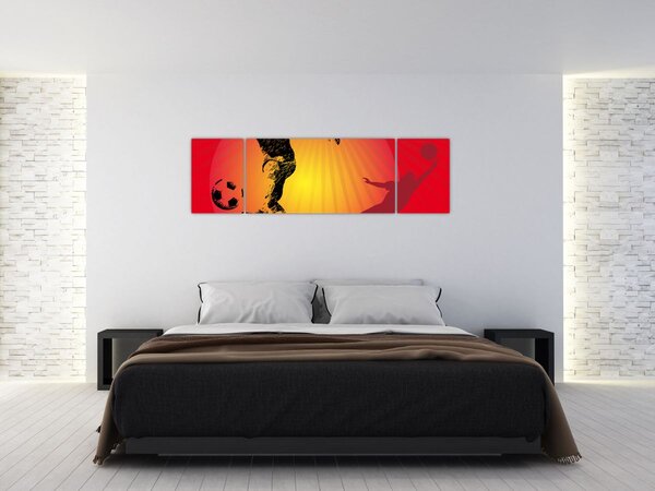 Obraz - Piłka nożna (170x50 cm)