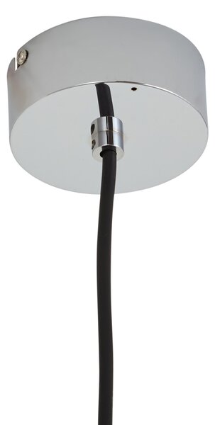 Lampa wisząca Art Deco chromowana z żebrowanym szkłem IP44 - Walcott