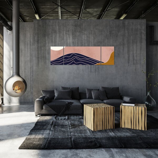 Obraz - Słońce nad górami (170x50 cm)