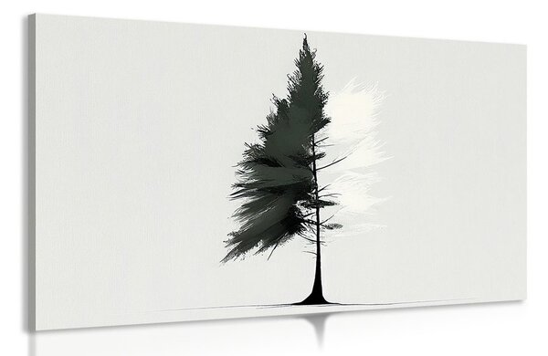 Obraz minimalistyczne drzewo iglaste