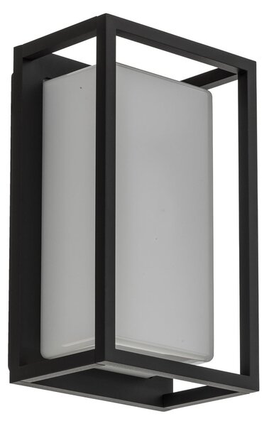 Zewnętrzna Lampa Lucande, Ilirian, czarny, balkon, aluminium, nowoczesny