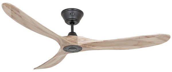 ECO GENUINO Wentylator sufitowy czarny/jasne drewno 152 – CasaFan CasaFan, Eco Genuino, drewniany, salon, drewno, nowoczesny