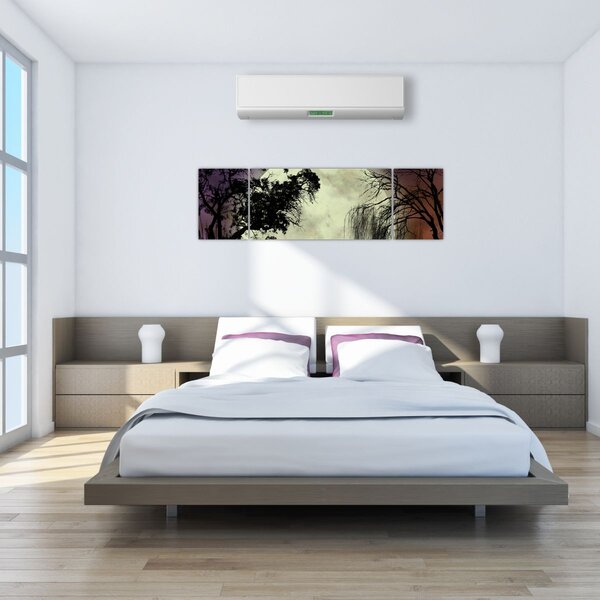 Obraz - Księżyc w pełni nad powierzchnią (170x50 cm)