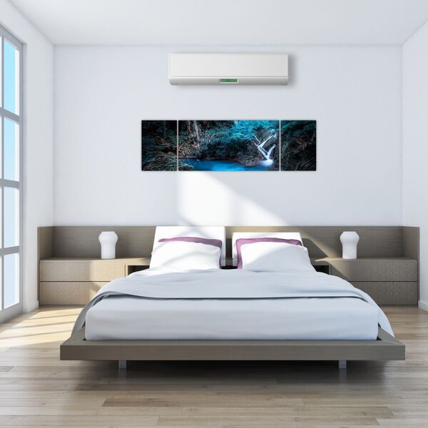 Obraz - Magiczna noc w tropikalnym lesie (170x50 cm)