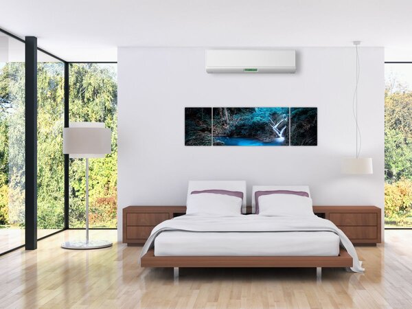 Obraz - Magiczna noc w tropikalnym lesie (170x50 cm)