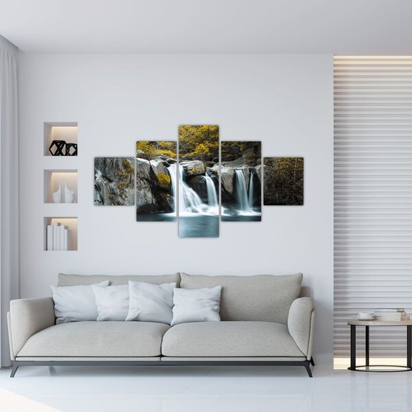 Obraz - Wodospady, Lushan, Chiny (125x70 cm)