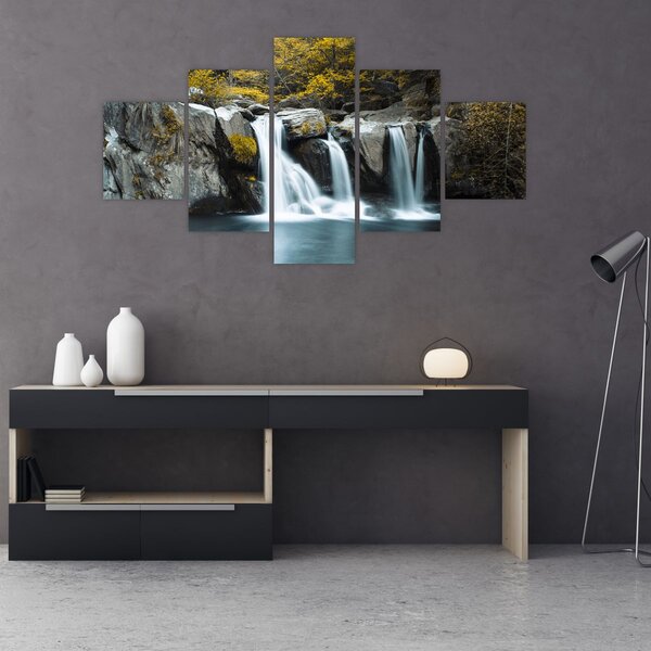 Obraz - Wodospady, Lushan, Chiny (125x70 cm)