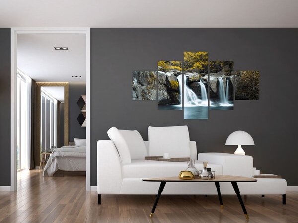 Obraz - Wodospady, Lushan, Chiny (125x70 cm)