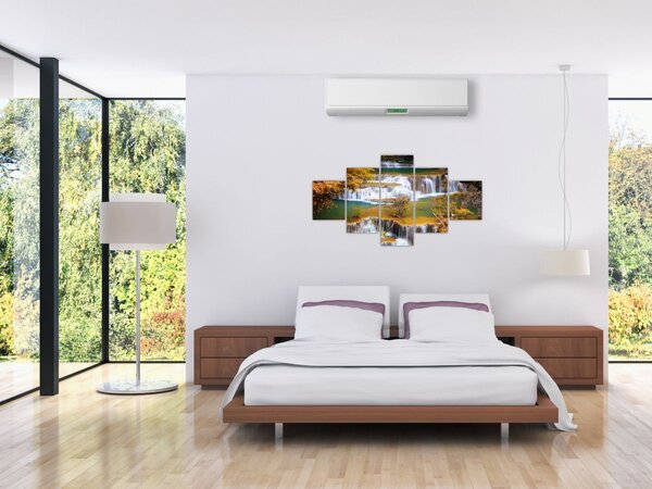 Obraz - Wodospady Huay Mae Khamin, Tajlandia (125x70 cm)