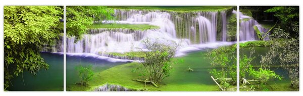 Obraz - Wodospady Huay Mae Khamin, Kanchanaburi, Tajlandia (170x50 cm)