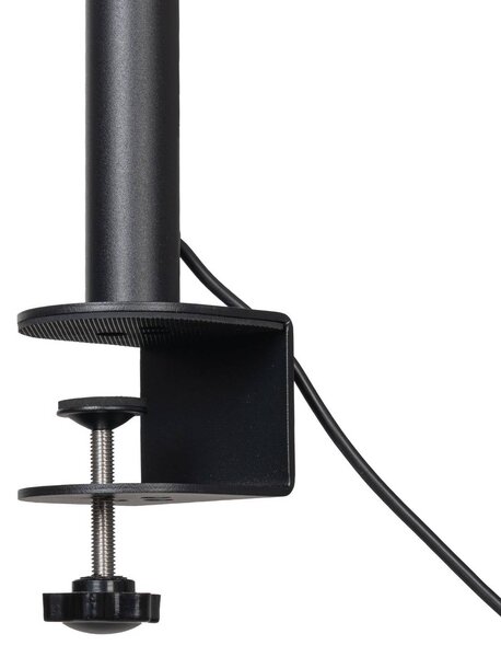 Lampka z klipsem Shax Arcchio, możliwość ściemniania, czarny, biuro, metal, nowoczesny