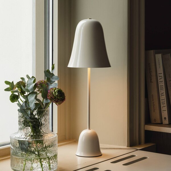 Globen Lighting Lampa stołowa Blåklockan, kremowy / amber, salon / jadalnia, metal, skandynawski