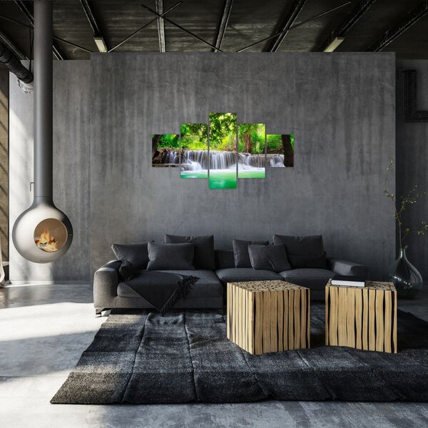 Obraz wodospadu w Kanchanaburi, Tajlandia (125x70 cm)