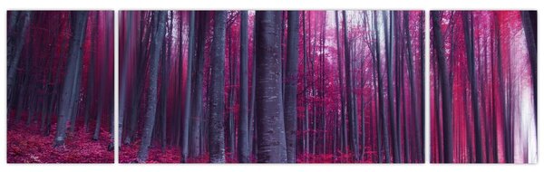 Obraz różowego lasu (170x50 cm)