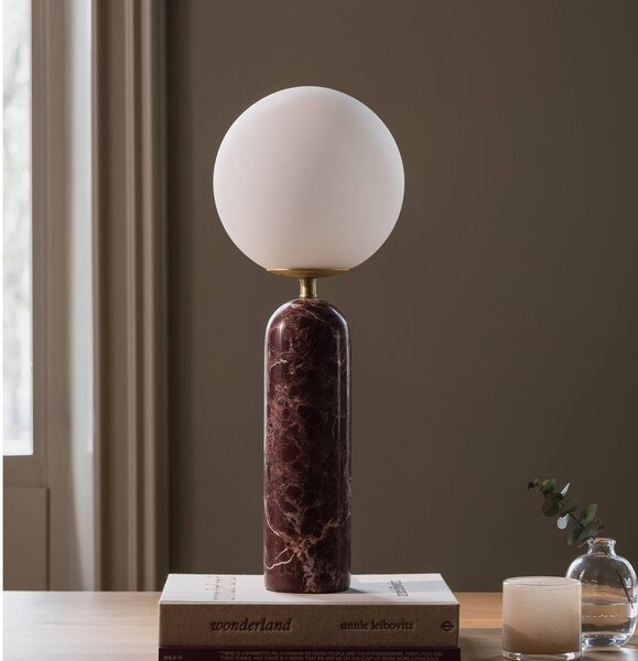 Globen Lighting Lampa stołowa Torrano, czerwony, salon / jadalnia, kamień, skandynawski