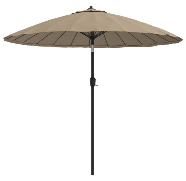 Parasol ogrodowy na słupku aluminiowym, 270 cm, taupe
