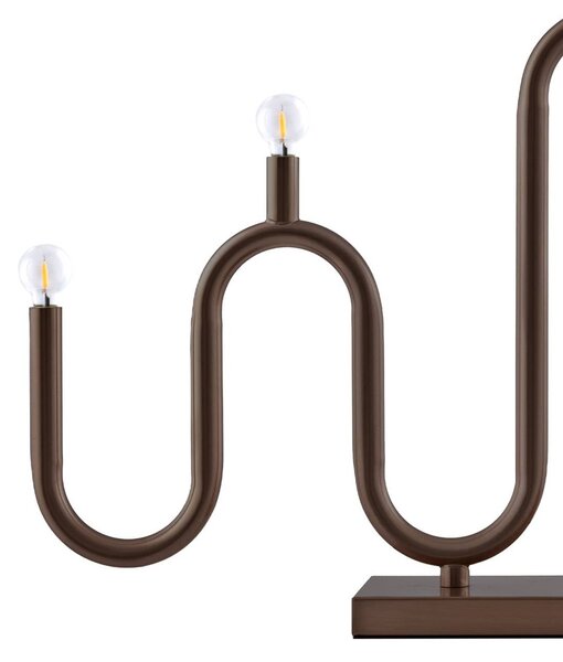 Globen Lighting Świecznik Noel 5, brązowy, szerokość 50 cm 5, brązowy / mosiężny, metal, skandynawski