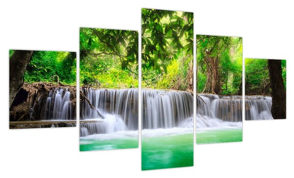 Obraz wodospadu w Kanchanaburi, Tajlandia (125x70 cm)