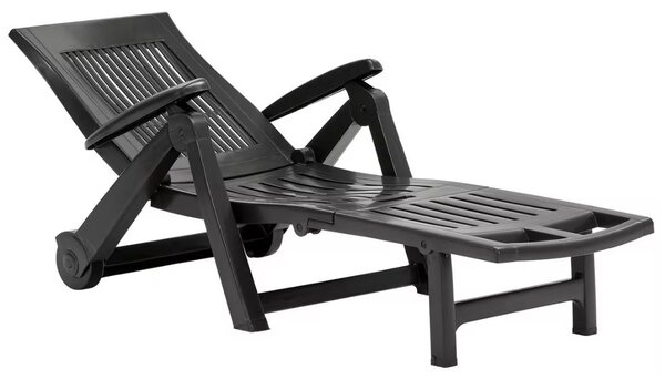 Leżak ogrodowy ZIRCONE, 72×195×101 cm, antracytowy I.P.A.E-Progarden