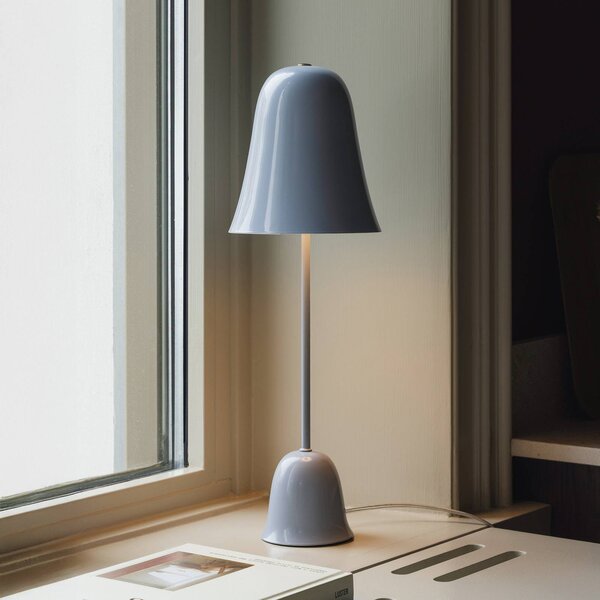 Globen Lighting Lampa stołowa Blåklockan, niebieski, salon / jadalnia, metal, skandynawski